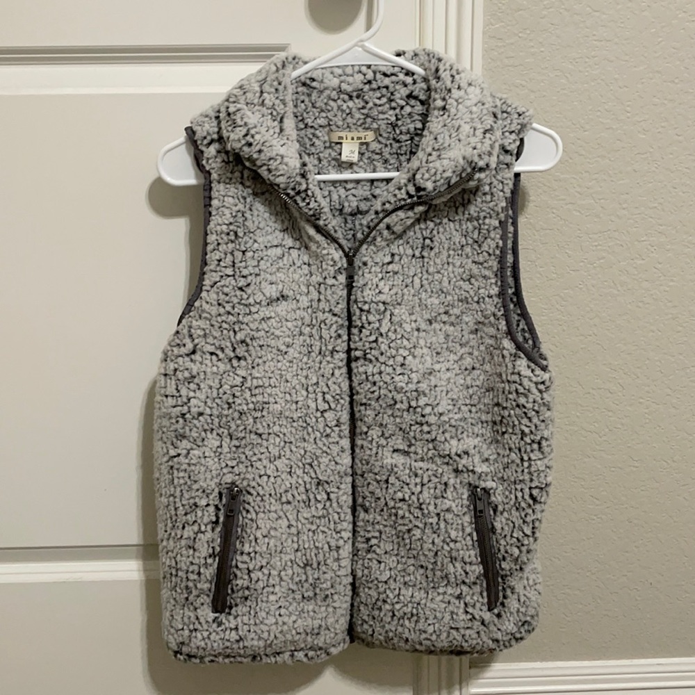Miami brand from Francescas soft grey medium vest.